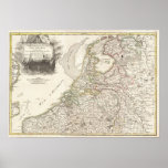 Map of Holand 1775 - by Jan Janvier Print