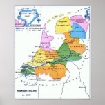 Map of Holland 1807 - Kingdom of Holland Print
