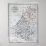 Map of Holland 1835 - Malte-Brun Print