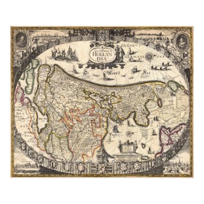 Map of Holland Poster by classicprints