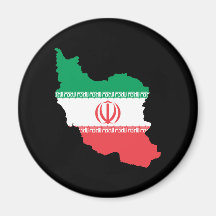 Map Of Iran Fridge Magnets