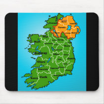 Map of Ireland (counties) mousepads