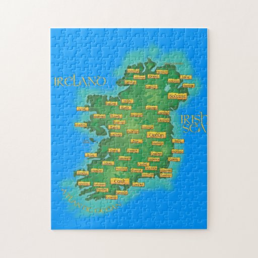 Map Of Ireland Jigsaw Puzzle Zazzle