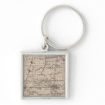 Map of Iroquois County Keychain