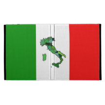 Map of Italy and Italian flag iPad Folio Cases