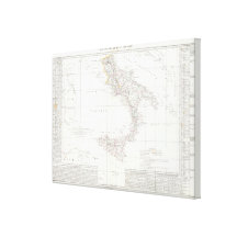 Map of Italy Canvas Prints