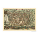 Map of Jerusalem by Nicolaes Visscher 1660 posters