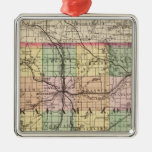 Map of Kalamazoo County, Michigan Christmas Ornament