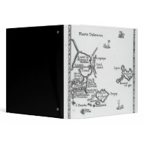 Map of Laputa, Balnibari, Luggnagg 3 Ring Binder