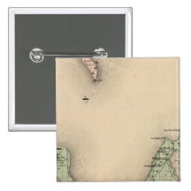 Map of Leelanau County, Michigan Pinback Buttons