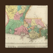 Map Of Louisiana magnets