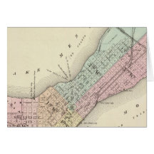 Map of Madison, Wisconsin Greeting Cards