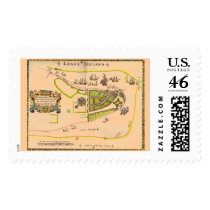 Map of Mannados or Manhattan in 1661. postage by moxieann Map of Mannados or Manhattan in 1661. postage