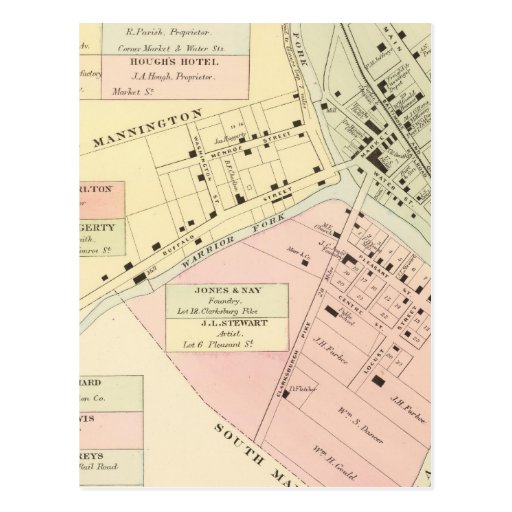 Map of Mannington, West Virginia Postcard Zazzle