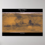 Map of Mars posters