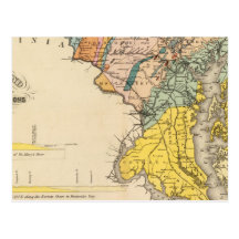 Map of Maryland and the District of Columbia Post Card