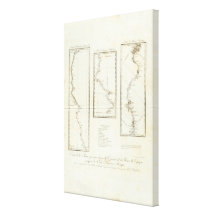 Map of Mexico City to Santa Fe New Mexico Canvas Prints