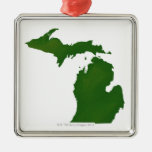 Map of Michigan Christmas Ornament