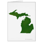 Map of Michigan Greeting Cards