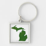 Map of Michigan Keychains