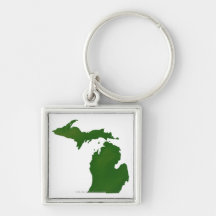 Map of Michigan Keychains