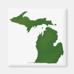 Map of Michigan Refrigerator Magnet