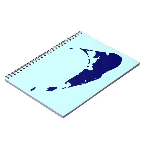 Map of Nantucket Island Spiral Note Book