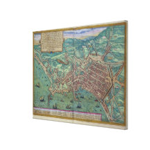 Map of Naples, from 'Civitates Orbis Terrarum' by Canvas Prints