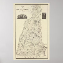 Map of New Hampshire 1816 Posters