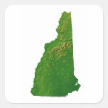 Map of New Hampshire Square Stickers