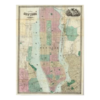 Map of New York and Vicinity Print