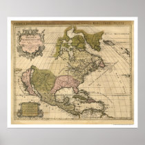 Map of North America by Alexis Hubert Jaillot 1694 Posters
