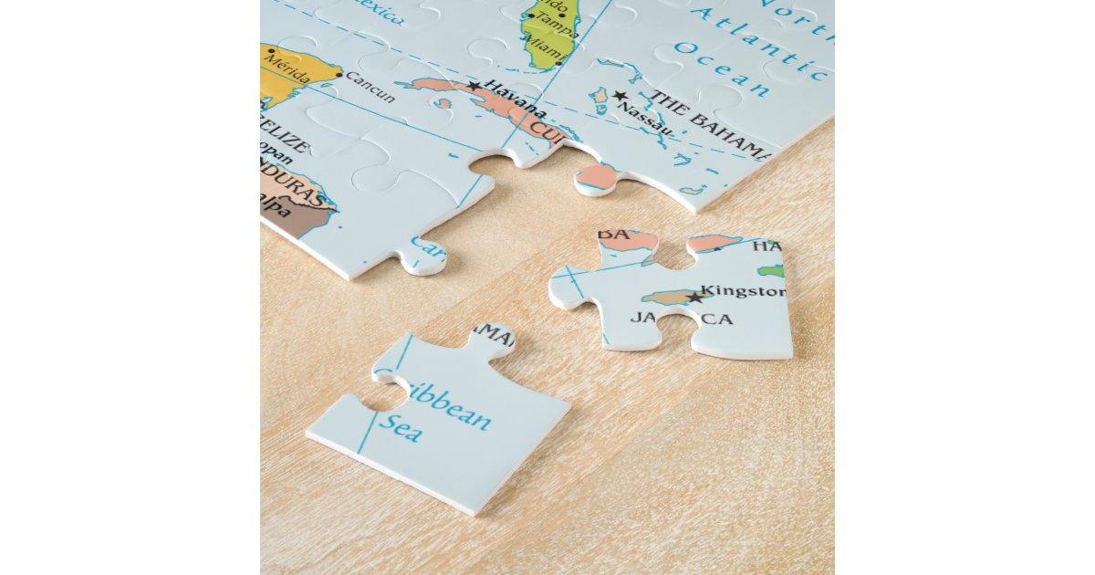 Map of North-America Jigsaw Puzzle | Zazzle