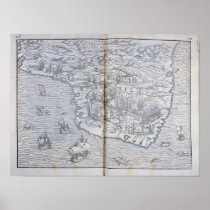 Map of North-eastern Brazil Poster