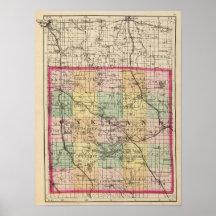 Map of Oakland County, Michigan Print