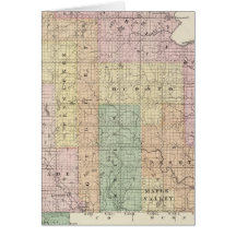 Map of Oconto County northern part Greeting Card