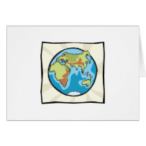 Map of our earth design cards