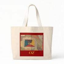 Map of Oz and surrounding countries and deserts. Tote Bag