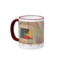 Map of Oz and surrounding countries and deserts mugs