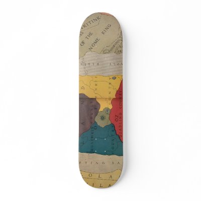 Map of Oz and surrounding countries and deserts Custom Skateboard by ZephyrusBooks