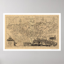Map of Palestine by Tilemann Stella 1600 Posters