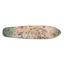 Map of Paris Skateboard Oldschool