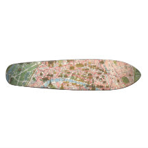 Map of Paris Skateboard Oldschool