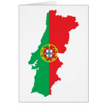 Map Of Portugal Greeting Card