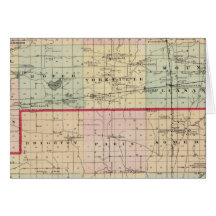 Map of Racine and Kenosha counties Greeting Card