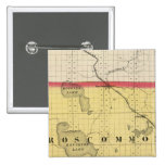 Map of Roscommon County, Michigan Button