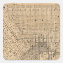Map of San Francisco Square Sticker