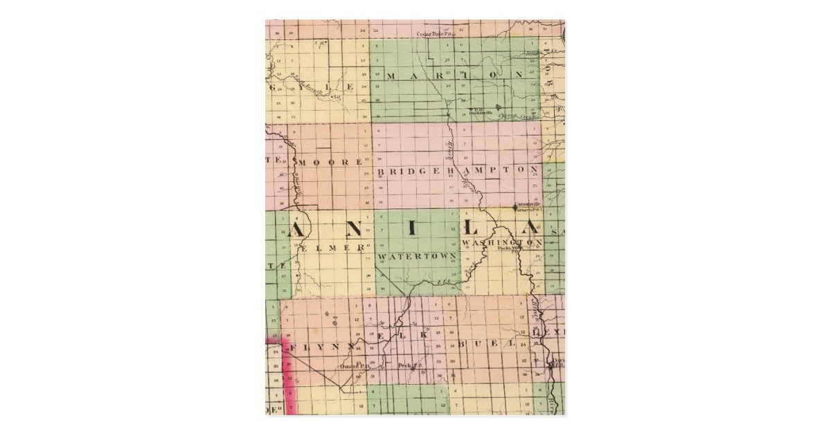 Map of Sanilac County, Michigan Postcard Zazzle