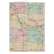Map of Sheboygan County, State of Wisconsin Greeting Card
