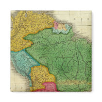 Map of South America 3 Fridge Magnets